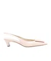 Roberto Festa Pointed Toe High Heel Sandals In Nude