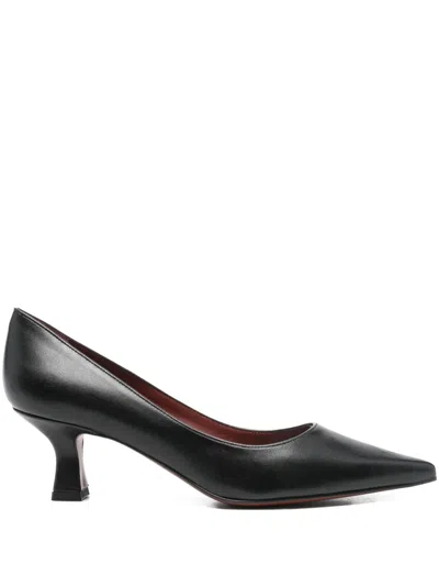 Roberto Festa Pointed-toe Leather Pumps In Black