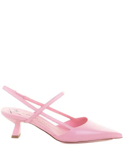 Roberto Festa Pointed-toe Slingback Pumps In Pink