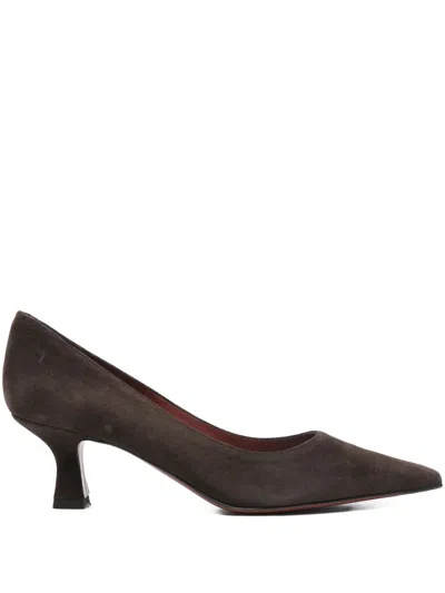 Roberto Festa Pointed-toe Suede Pumps In Brown