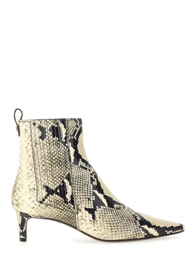 Roberto Festa Printed-leather Ankle Boots In Animal Print