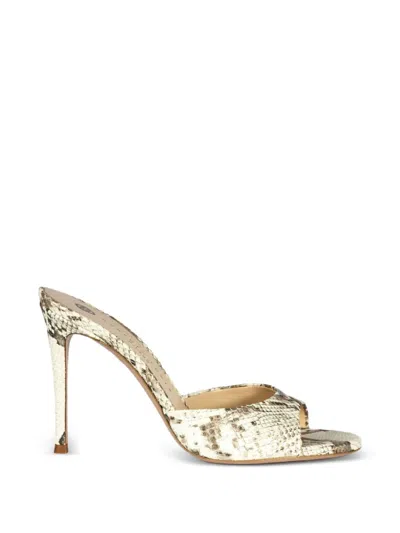 Roberto Festa Ramas Python-print Sandals In Gold