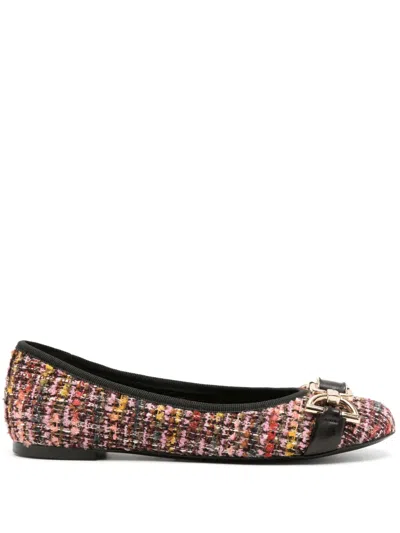 Roberto Festa Roberta Bouclé Flat Ballerina Shoes In Black