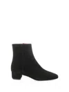 Roberto Festa Suede Zipped Ankle Boots In Black