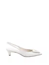 Roberto Festa Pointed Slingback Pump In Brushed Stone