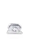 Roberto Festa Silver Clutch In Laminated Leather
