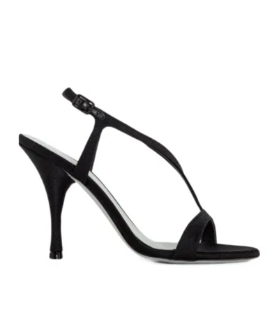 Roberto Festa Round Toe High Heel Sandals In Black