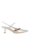 Roberto Festa Amai Metallic Leather Pumps In Silver