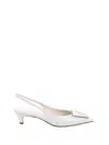Roberto Festa Pointed Slingback Pump In Brushed Stone