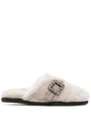 Roberto Festa Open-heel Muller Shoes In Beige