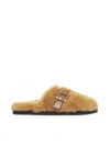 Roberto Festa Marcus Shearling Slippers In Leather Brown