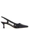 Roberto Festa Sequence Snip Toe Slingback Heel In Black