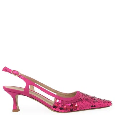 Roberto Festa Sequence Snip Toe Slingback Heel In Pink