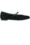 Roberto Festa Sequined Velvet Ballerinas In Black