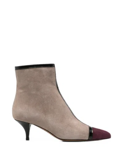 Roberto Festa Serelit Panelled Suede Ankle Boots In Neutral