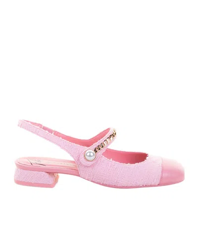 Roberto Festa Slingback Flat Sandals In Pink