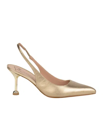 Roberto Festa Slingback Pointed Toe Pumps In Gold