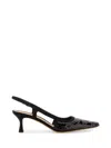 Roberto Festa Sequence Snip Toe Slingback Heel In Black