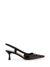Roberto Festa Sequence Snip Toe Slingback Heel In Black