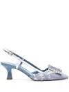 Roberto Festa Stefi 60mm Slingback Sandals In Blue