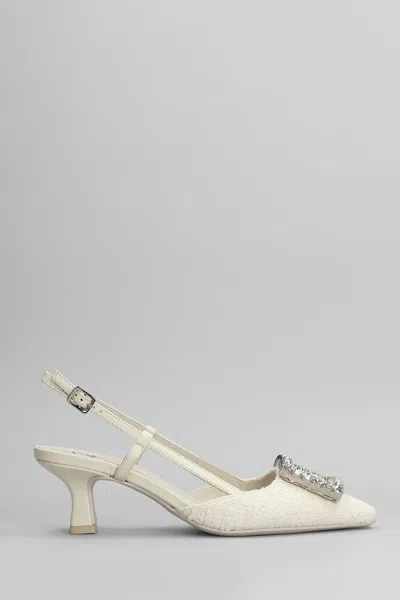 Roberto Festa Stefi Pumps In Beige Leather And Fabric