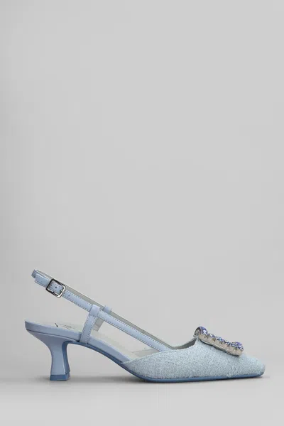 Roberto Festa Stefi Pumps In Cyan Fabric
