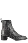 Roberto Festa Stylish Python Leather Ankle Boots In Gray