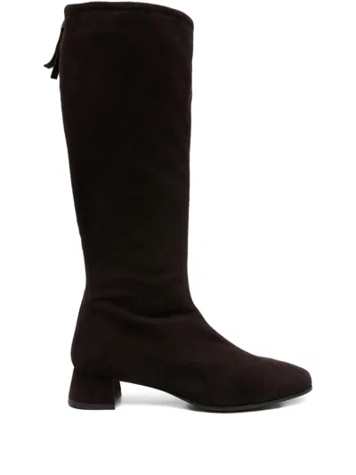 Roberto Festa Suede Square-toe Boots In Brown