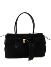 Roberto Festa Suede Tote Bag In Black
