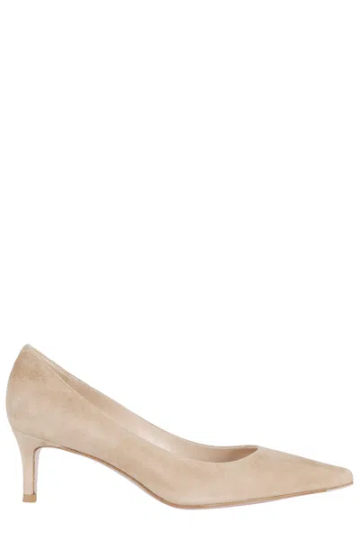 Roberto Festa Taupe Cerere Suede Leather Pumps In Black