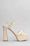 ROBERTO FESTA TRINK SANDALS IN BEIGE LEATHER