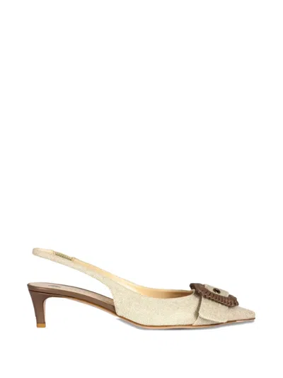 Roberto Festa Vega Slingback Pumps In Neutral