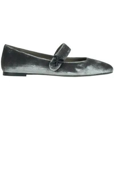 Roberto Festa Velvet Ballerinas In Gray