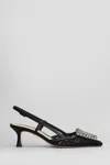 Roberto Festa Vittoria Pumps In Black Leather And Fabric In Black