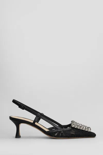 Roberto Festa Vittoria Pumps In Black Leather And Fabric