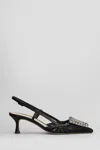 Roberto Festa Vittoria Pumps In Black Leather And Fabric In Black