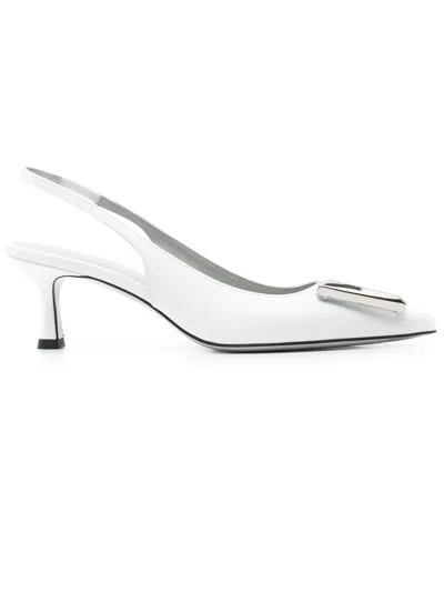 Roberto Festa White Leather Medina Pumps