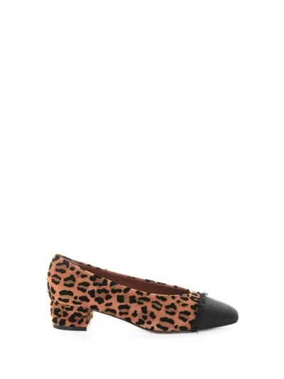 Roberto Festa With Heel Brown In Animal Print