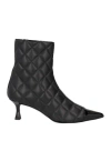 Roberto Festa Woman Ankle Boots Black Size 7.5 Textile Fibers In Black