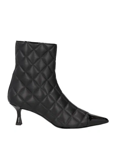 Roberto Festa Woman Ankle Boots Black Size 7.5 Textile Fibers