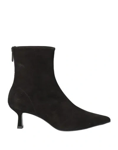 Roberto Festa Woman Ankle Boots Black Size 8 Leather