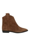 Roberto Festa Woman Ankle Boots Brown Size 8 Leather