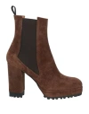 Roberto Festa Woman Ankle Boots Brown Size 8 Soft Leather