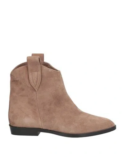 Roberto Festa Woman Ankle Boots Khaki Size 6 Leather