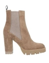 Roberto Festa Woman Ankle Boots Sand Size 9 Soft Leather In Beige