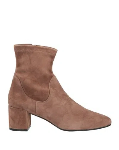 Roberto Festa Woman Ankle Boots Light Brown Size 6 Soft Leather In Beige
