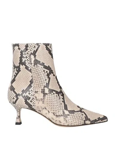 Roberto Festa Woman Ankle Boots Light Grey Size 8 Leather