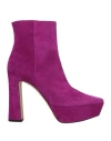 ROBERTO FESTA ROBERTO FESTA WOMAN ANKLE BOOTS MAUVE SIZE 10 LEATHER