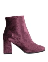 Roberto Festa Woman Ankle Boots Deep Purple Size 5 Soft Leather