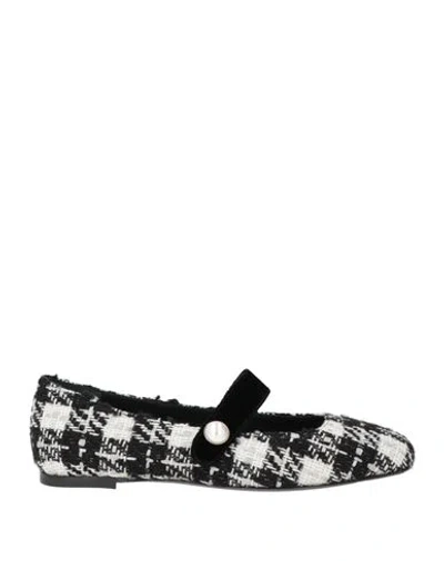 Roberto Festa Woman Ballet Flats Black Size 6 Textile Fibers In Multi